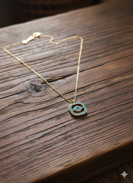 Evil Eye Enamel Pendant Necklace 310030