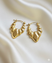 Puffy Gold Studs 110015