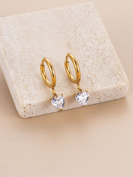 Zavya Heart shaped Drop Hoops 410002