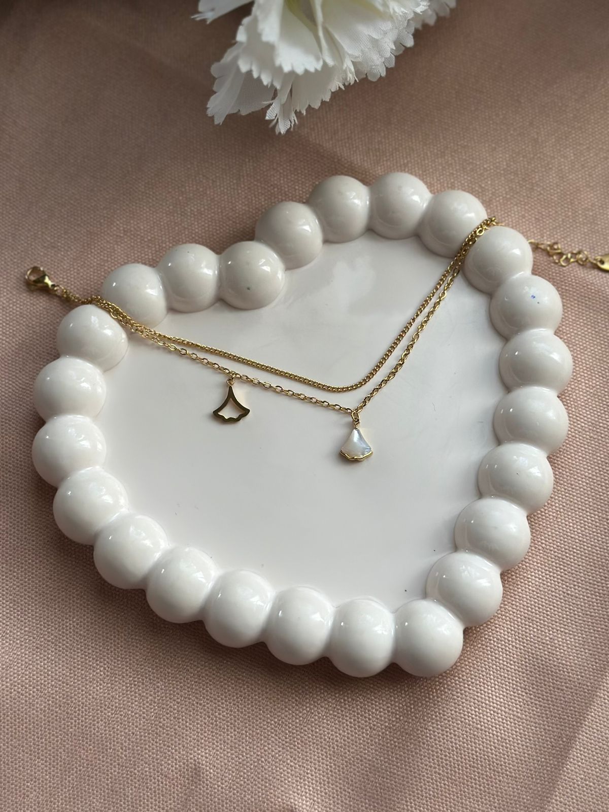 Layered Bracelet with Teardrop Charm 210002